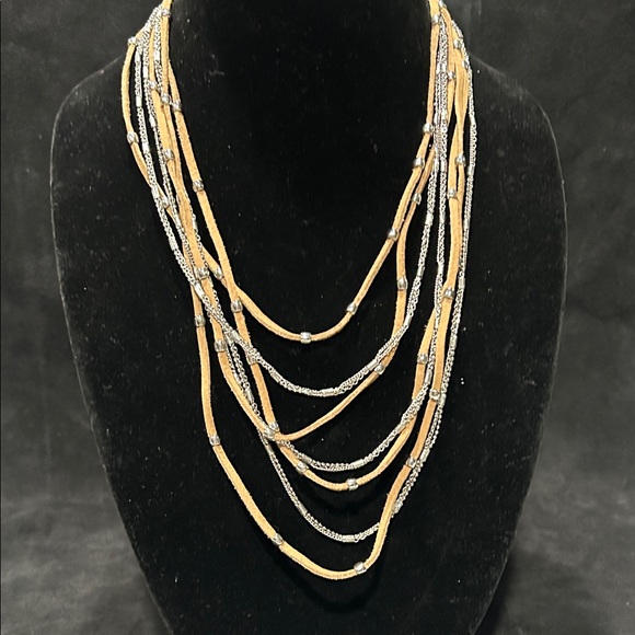 Christopher & Banks Gold and Silver Layered Necklace - Picture 7 of 11
